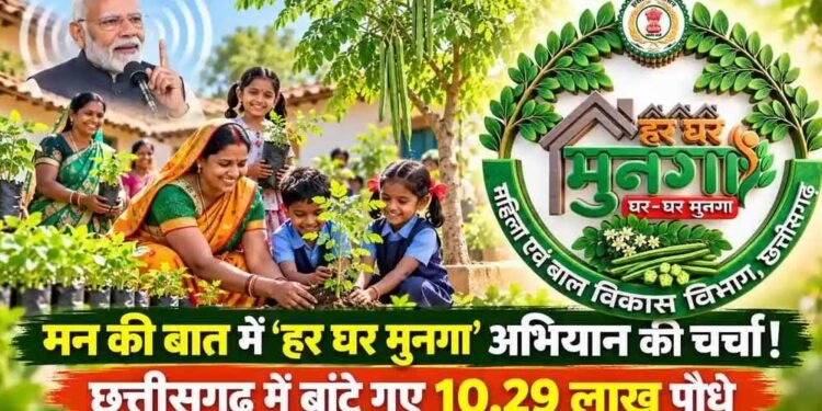 छत्तीसगढ़ में कुपोषण और एनीमिया से लड़ने के लिए शुरू होगा ‘हर घर मुनगा, घर-घर मुनगा’ अभियान