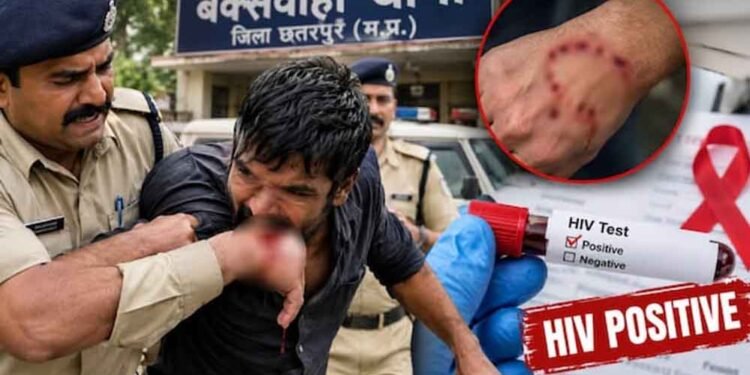 छतरपुर में रेप के आरोपी ने कांस्टेबल को काटा, मेडिकल जांच में HIV पॉजिटिव