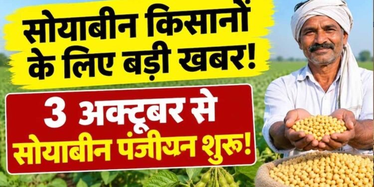 3 अक्टूबर से सोयाबीन पंजीयन शुरू, भावांतर योजना में फिर होगी खरीदी; ₹1 से वेरिफिकेशन