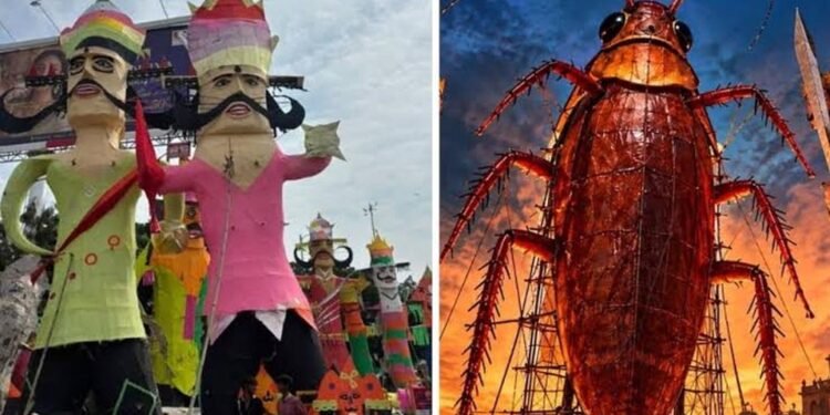 दिल्ली की रामलीला में जलेगा 30 फुट ऊंचा कॉकरोच का पुतला, सोशल मीडिया पर छिड़ी बहस