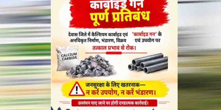 ग्वालियर जिले में कार्बाइड गन के निर्माण, क्रय, विक्रय, भण्डारण व उपयोग पर प्रतिबंधित