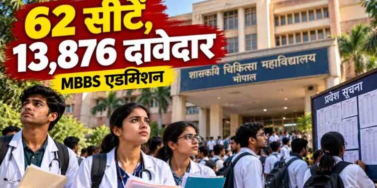 एमपी में MBBS की 62 सीटों पर 13,876 दावेदार, डॉक्टर बनने के लिए कड़ी टक्कर; भोपाल में एक सीट पर 944 की होड़