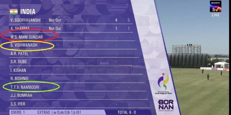 Asian Games 2026: स्कोरकार्ड पर क्यों दिखे वॉशिंगटन सुंदर और तिलक वर्मा के अलग नाम? जानें पूरा मामला
