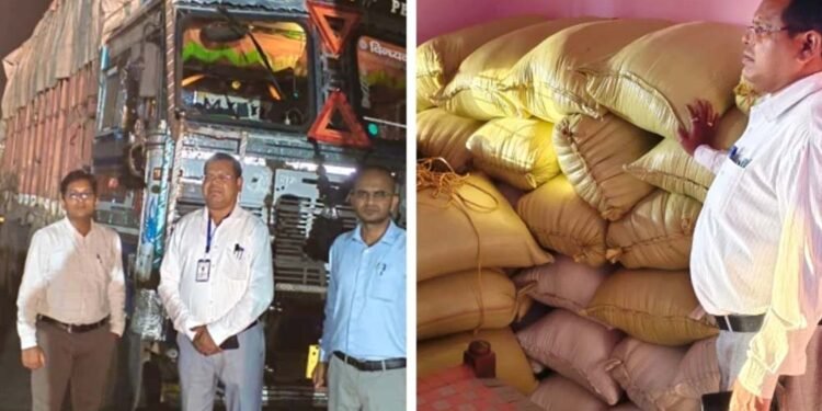 बलरामपुर में अवैध धान पर कार्रवाई, 26 क्विंटल धान जब्त